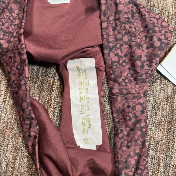 NWT Athleta Bikini Bottom In Camo Flora Decadent Chocolate Size Large - Picture 8 of 8